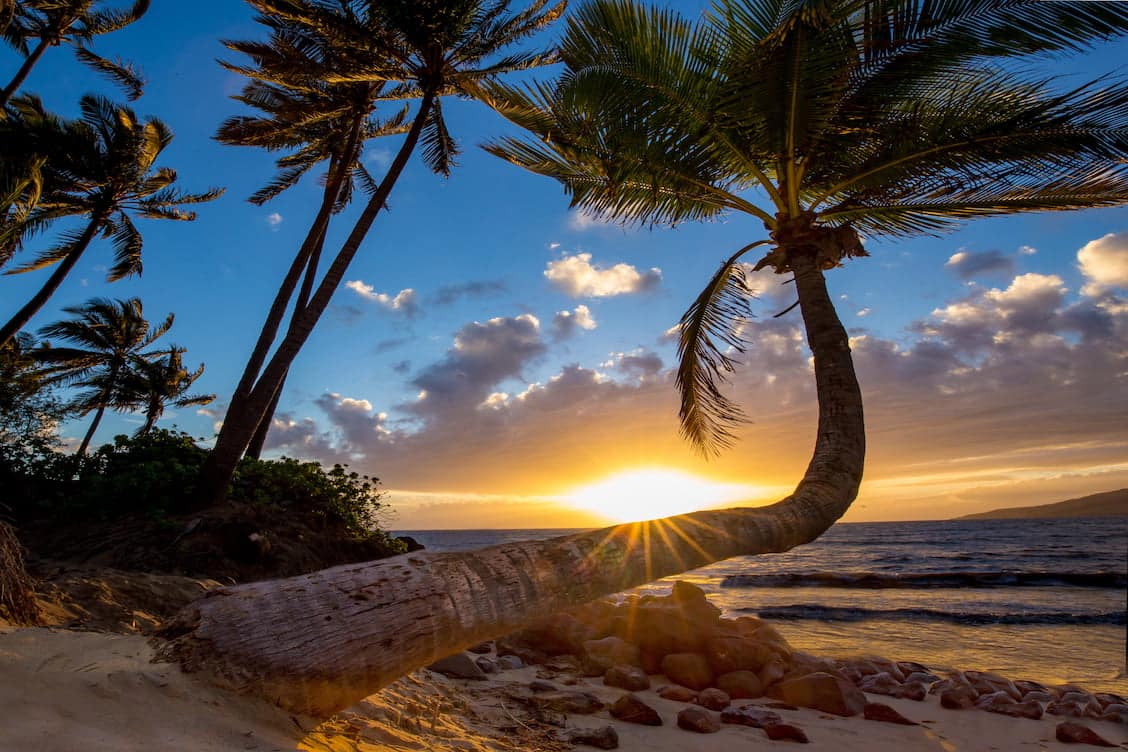 Coucher de soleil à Hawaï